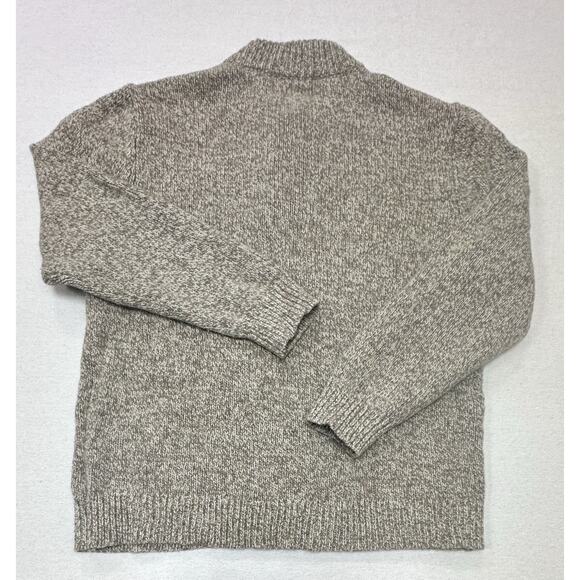 Vintage 90s LL Bean Women's XL Sweater 100% Lambs Wool Pullover Beige Grandpa - Picture 6 of 7